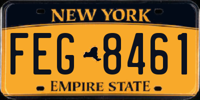 NY license plate FEG8461
