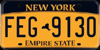 NY license plate FEG9130