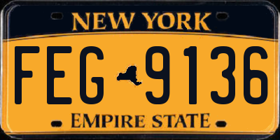 NY license plate FEG9136