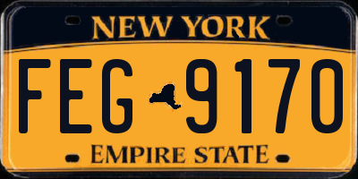 NY license plate FEG9170