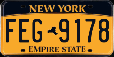 NY license plate FEG9178