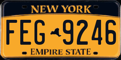 NY license plate FEG9246