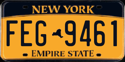 NY license plate FEG9461