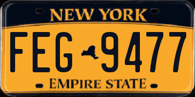 NY license plate FEG9477