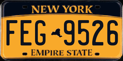 NY license plate FEG9526