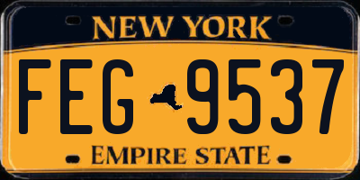 NY license plate FEG9537