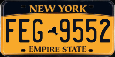 NY license plate FEG9552