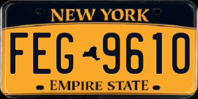 NY license plate FEG9610