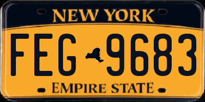 NY license plate FEG9683