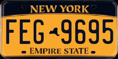 NY license plate FEG9695