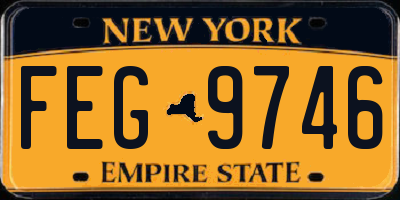NY license plate FEG9746