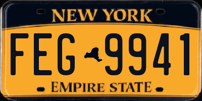 NY license plate FEG9941