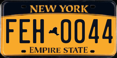 NY license plate FEH0044