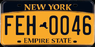 NY license plate FEH0046