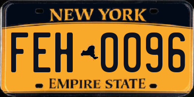 NY license plate FEH0096