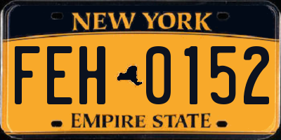 NY license plate FEH0152