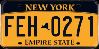 NY license plate FEH0271