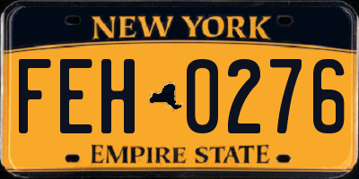 NY license plate FEH0276
