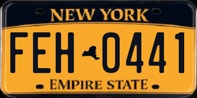 NY license plate FEH0441