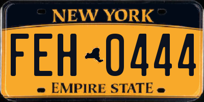 NY license plate FEH0444