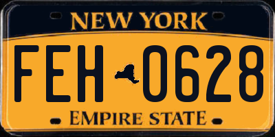 NY license plate FEH0628