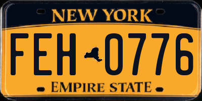 NY license plate FEH0776
