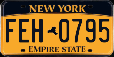 NY license plate FEH0795