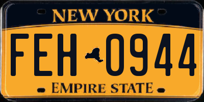 NY license plate FEH0944