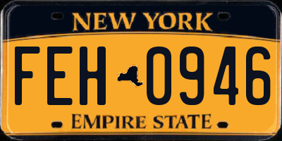 NY license plate FEH0946