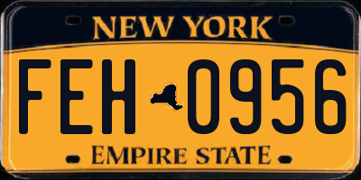 NY license plate FEH0956