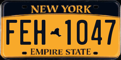 NY license plate FEH1047