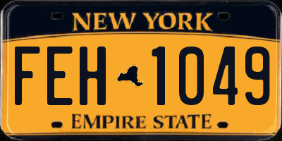 NY license plate FEH1049