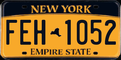 NY license plate FEH1052