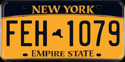 NY license plate FEH1079