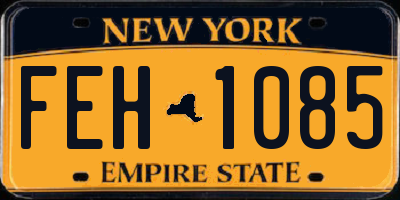 NY license plate FEH1085