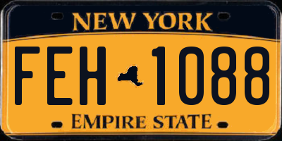 NY license plate FEH1088