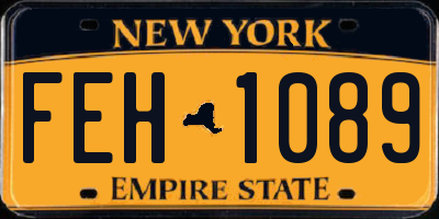 NY license plate FEH1089