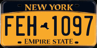 NY license plate FEH1097