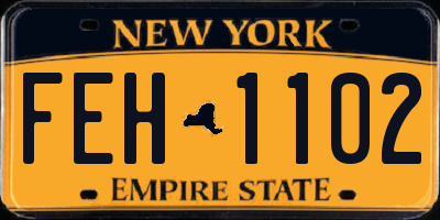 NY license plate FEH1102