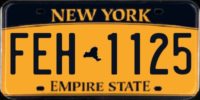 NY license plate FEH1125