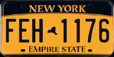NY license plate FEH1176