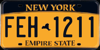 NY license plate FEH1211