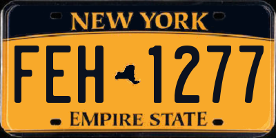NY license plate FEH1277