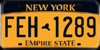 NY license plate FEH1289