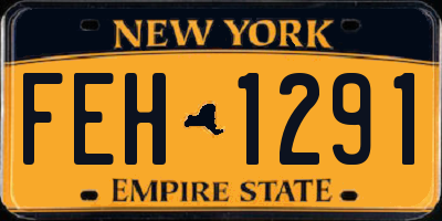 NY license plate FEH1291