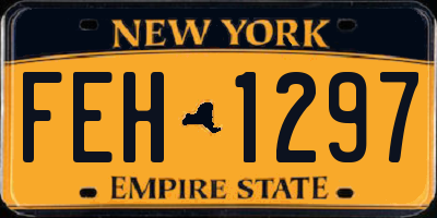 NY license plate FEH1297