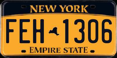 NY license plate FEH1306
