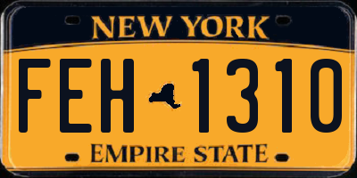 NY license plate FEH1310