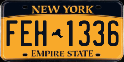 NY license plate FEH1336