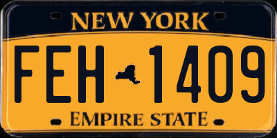 NY license plate FEH1409